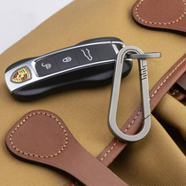 Titanium alloy car keychain mens pendant key chain ring ring key buckle waist hanging personality creative simple customization
