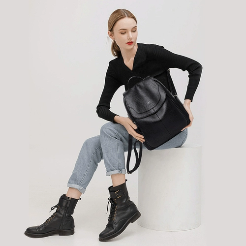 Модный универсальный вместительный и большой кожаный рюкзак для матери и ребенка для отдыха, из натуральной кожи, коллекция 2023, изысканный стиль, воловья кожа