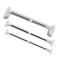 304 stainless steel non-perforated telescopic rod shower curtain rod spring strut toilet clothes clothes rod curtain rod