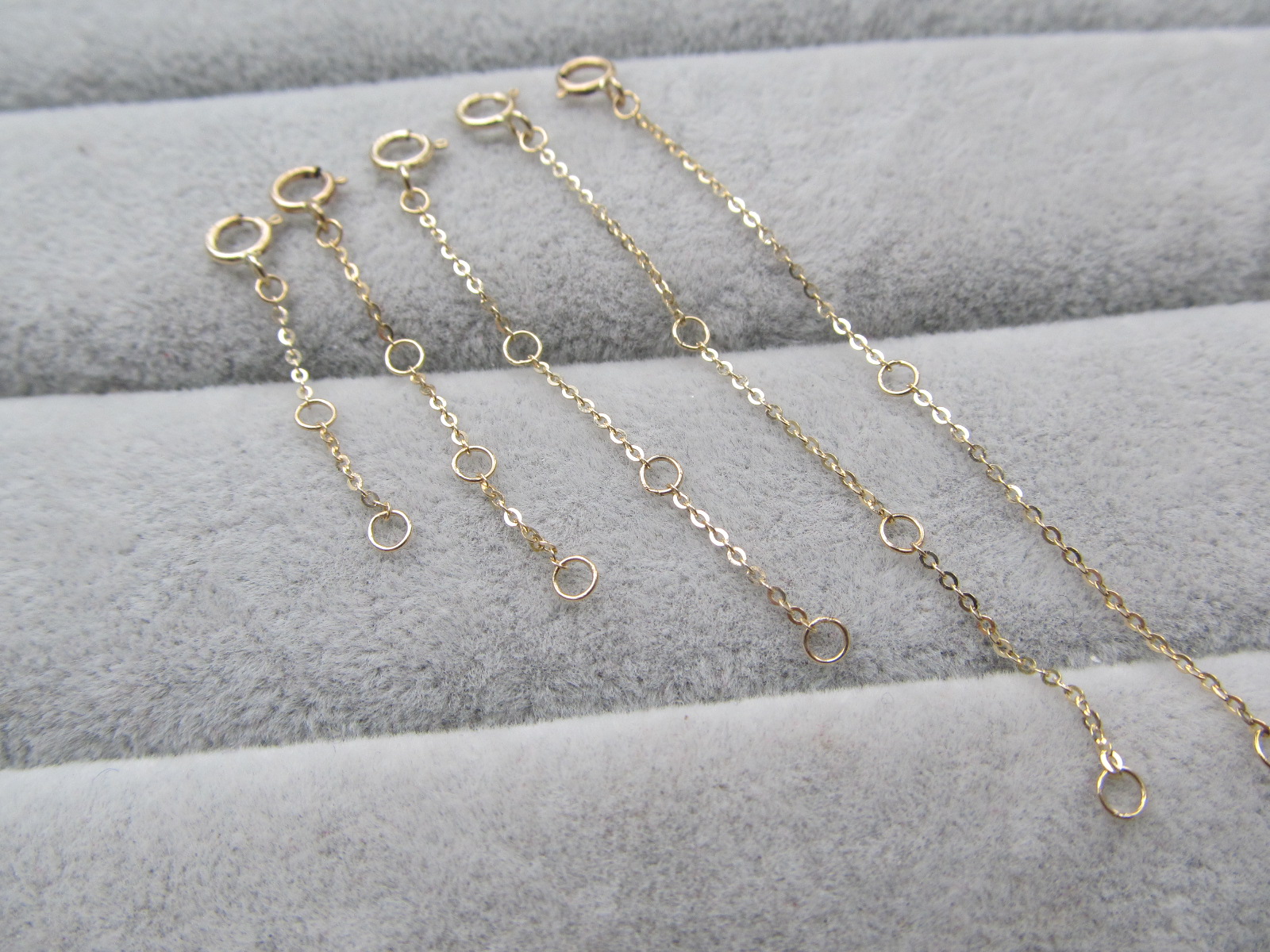 Chuỗi mở rộng vàng nguyên chất 14K Chuỗi điều chỉnh vàng 14K chính hãng Vòng cổ dài vòng chân vòng cổ Đơn giản và thiết thực - Vòng chân lắc chân nữ inox