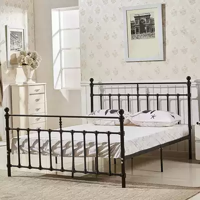 Modern simple iron bed ins double bed frame Net red iron frame bed 1 5 meters single princess bed iron bed frame 1 8 meters