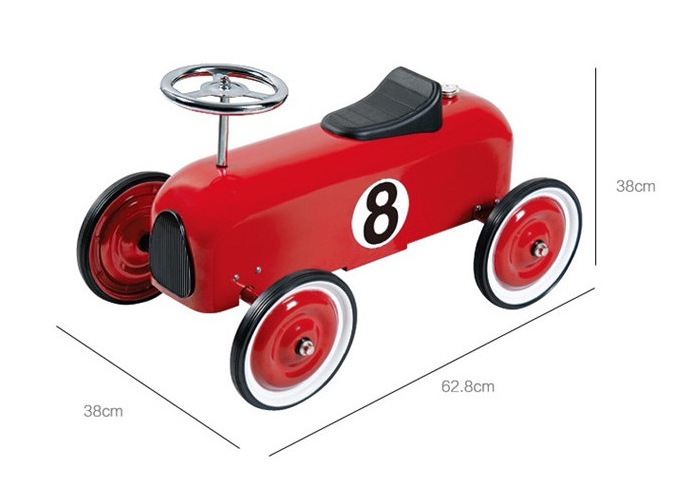 ins Nordic Boby Car Classic Children's Metal Car Four-Wheel Scooter Parent-Child Restaurant Toy Car Photo Prop