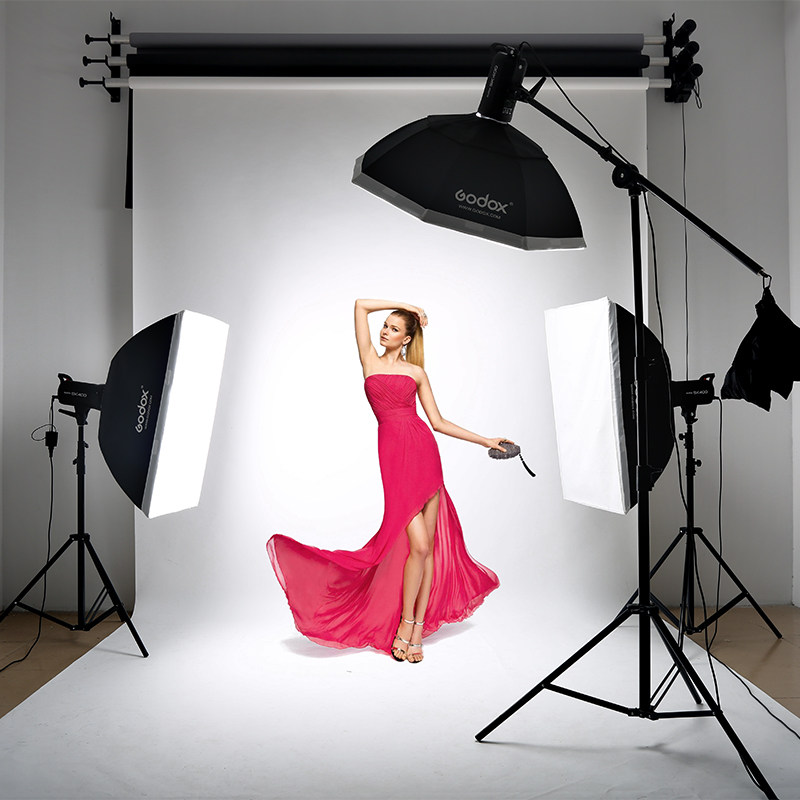 God Bull Photography Light 400w Flash Triple Light Suit Shadow Room Photographic Shed for Photographic Light Costume Portrait to Fill Light