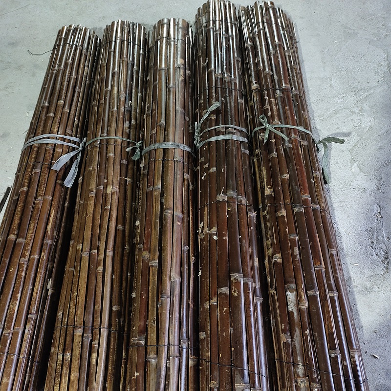 Carbonated Bamboo Sheet Mat Bamboo Strips Strip Binding Stock Bale Stall Laying Stock Woven Curtain Ground Floor Outdoor Carbonation Fence