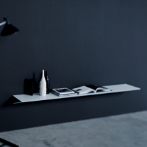 On the wall shelf simple metal one-word plate wrought iron bookshelf partition decorative frame Nordic style living room simple creative