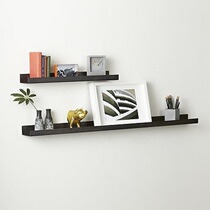 Iron L-shaped partition wall shelf Nordic laminate living room TV background wall hanging one-word shelf