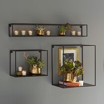 Room ins wind decoration wall shelf living room master design creative wall hanging bookshelf hand-made lattice rack