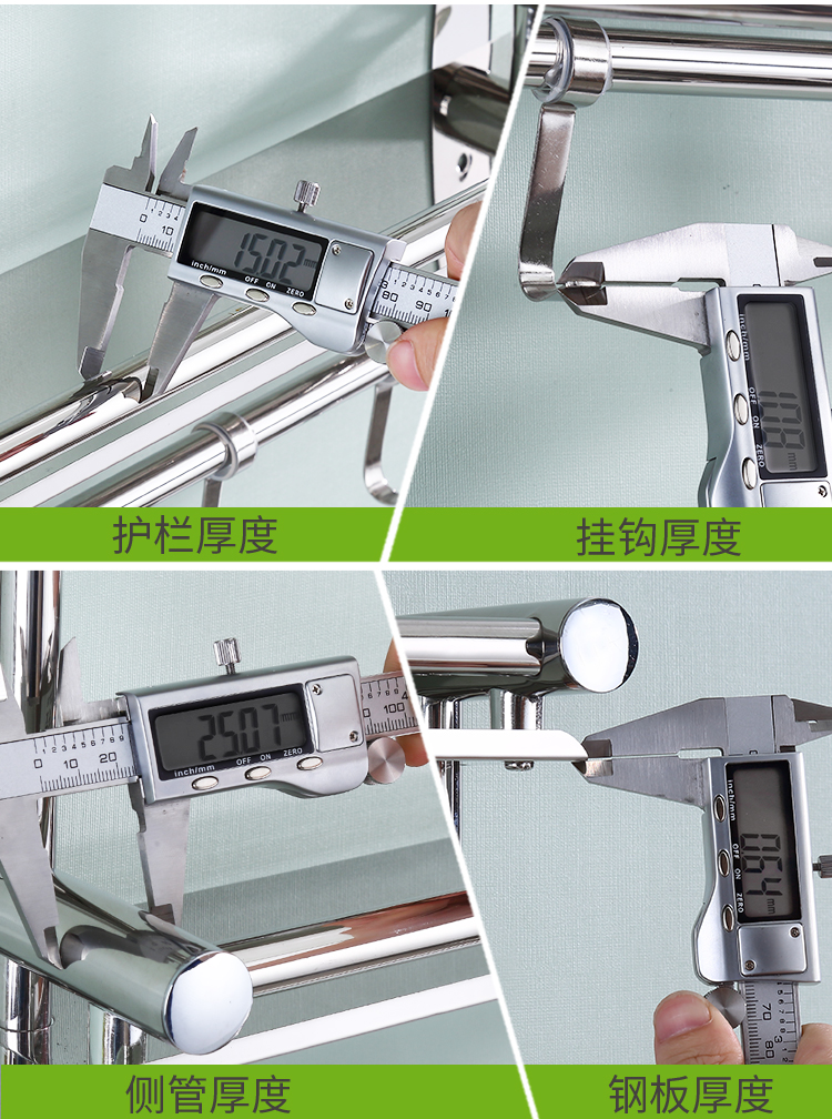 Kệ bếp miễn phí đột lỗ Inox nhiều lớp giá lưu trữ treo tường giá gia vị 2 lớp vật tư nhà bếp kệ để gia vị nhà bếp
