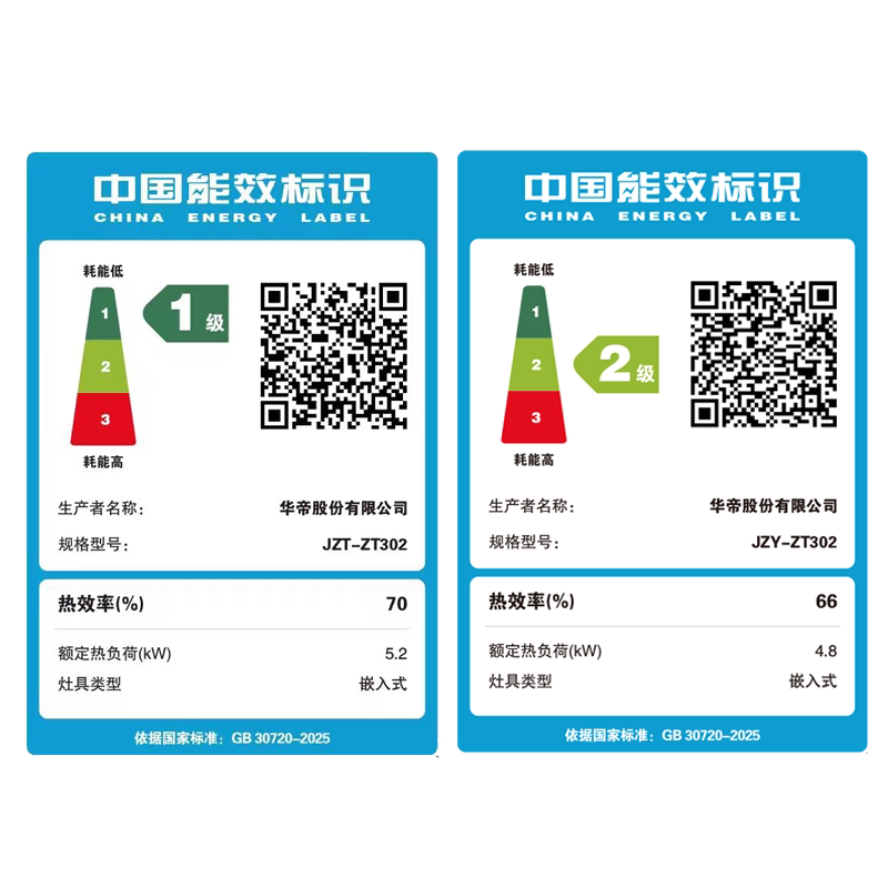 华帝灶具家用燃气灶JZT-ZT302大火力5.2kW一级能效可调节底盘-3