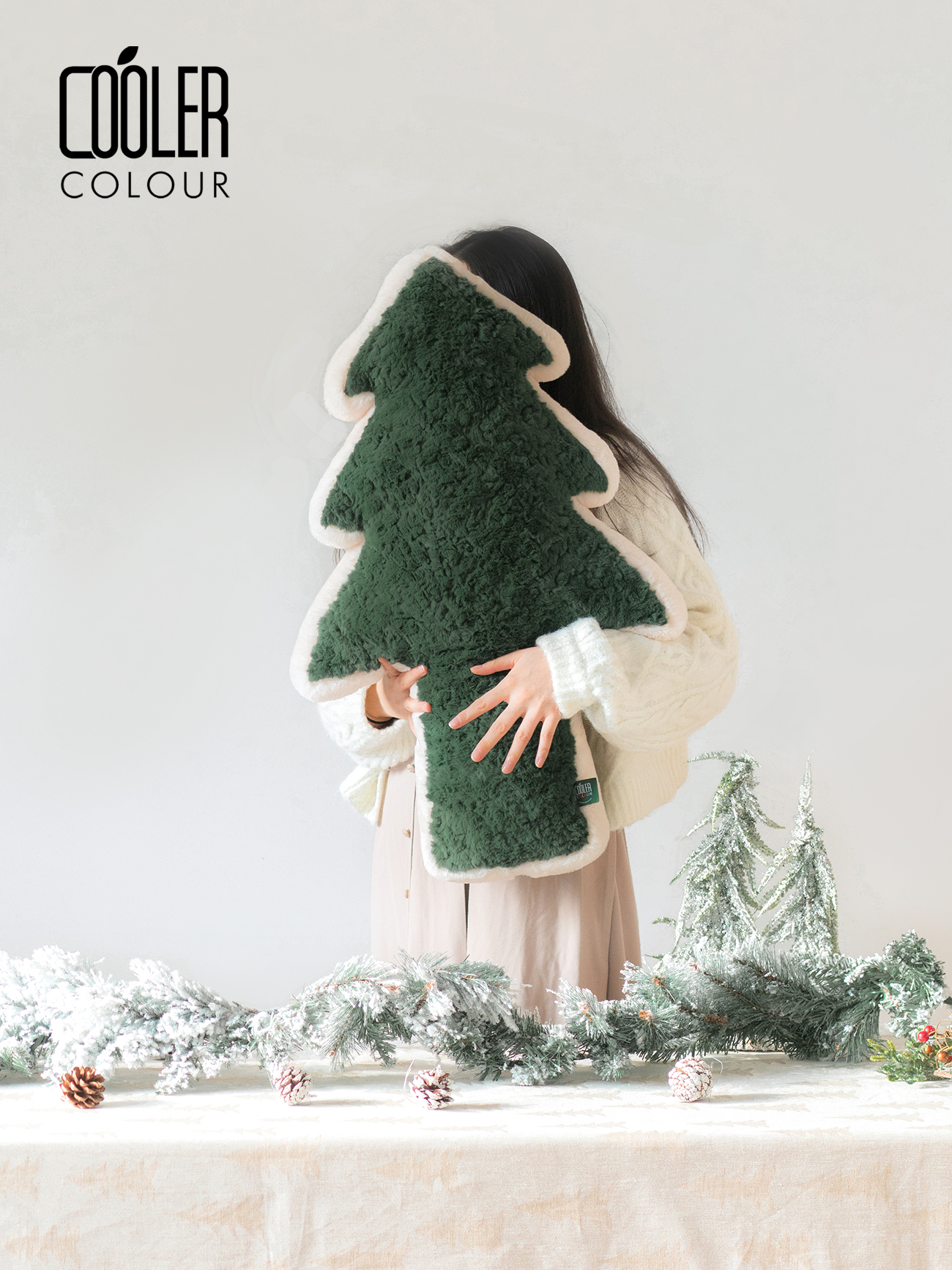 Coolercolur original pine tree large number Christmas tree Alien plush pillow sleeping cute sofa waist leaning pillow-Taobao