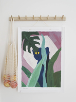 CoolerColour Decoration Painting Core Poster Cat Cat Cat Fun Artist Nordic Photoshoot Props Photo Wall