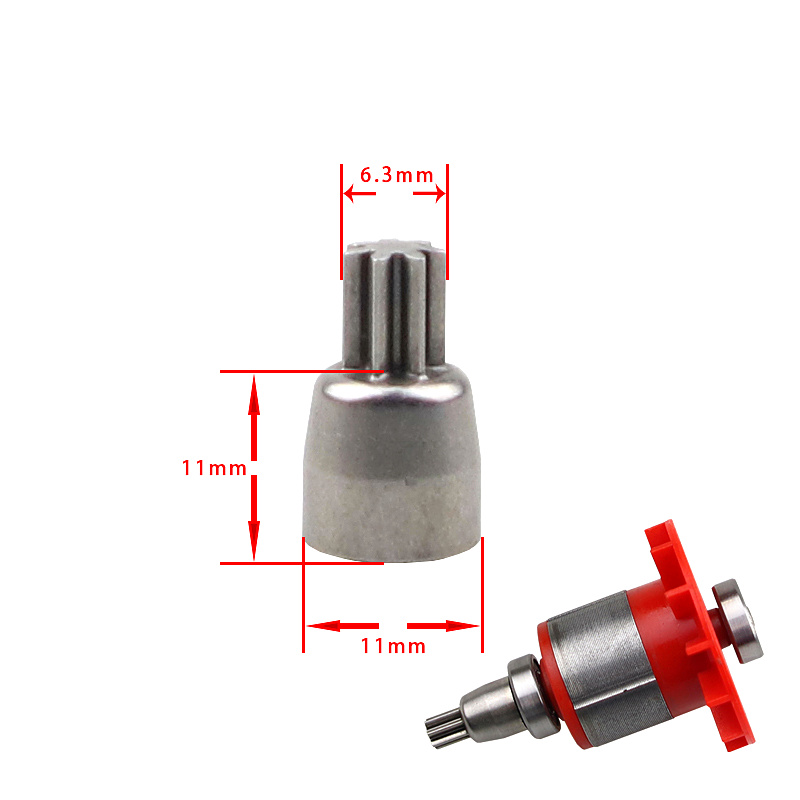 775 motor gear electric screwdriver gear lithium battery electric screwdriver motor gear 7 teeth gear sleeve diameter 6 3