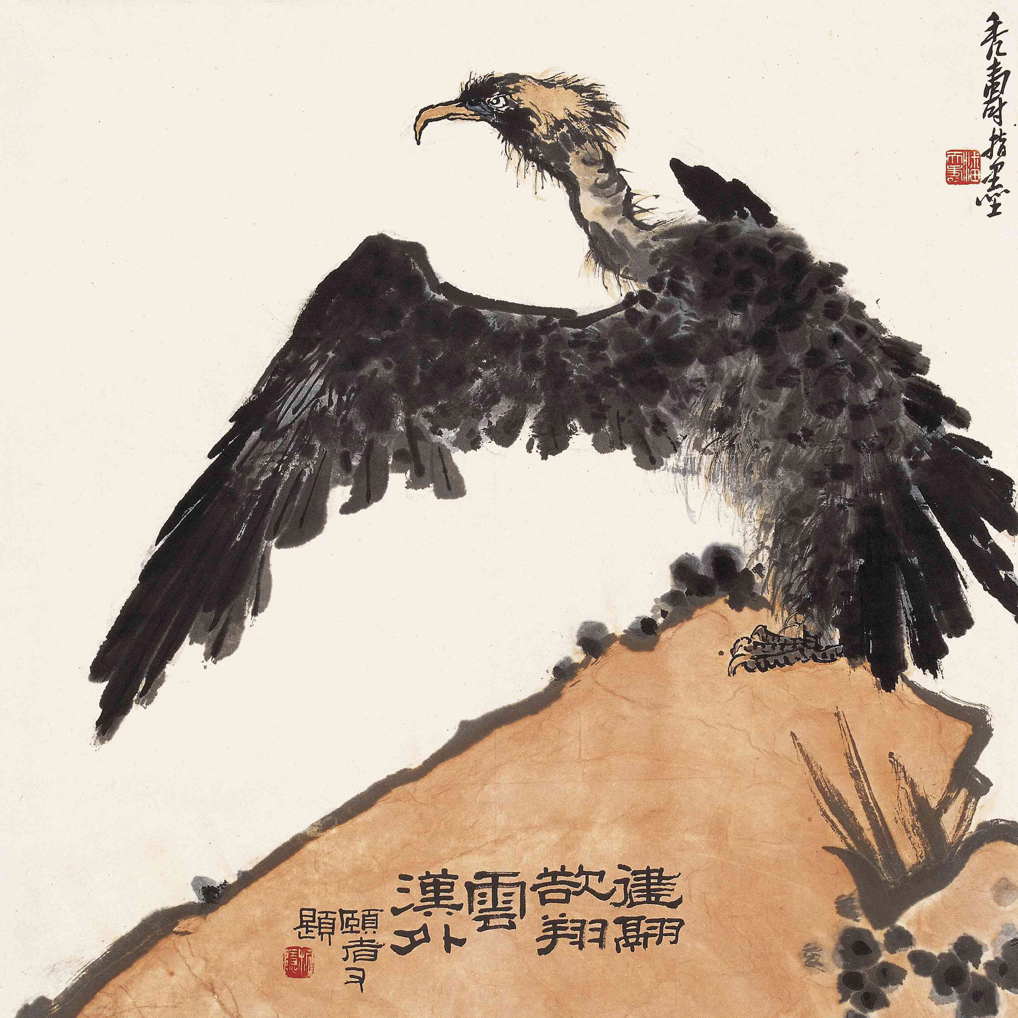 潘天壽寫意花鳥畫作品高清圖集國畫、水墨畫臨摹參考JPG大圖素材-淘寶