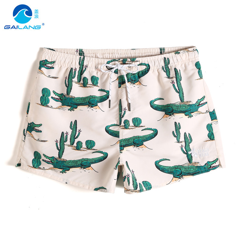 Gailang summer quick-drying beach pants men's fitness sports three-point shorts seaside vacation loose can enter the water swimming trunks