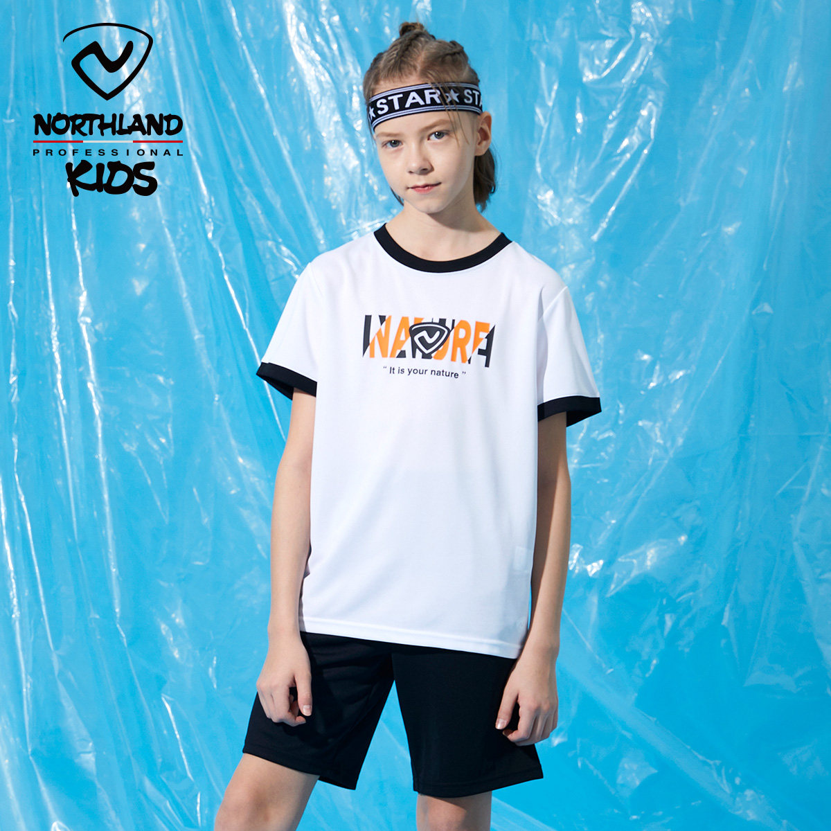 NORTHLAND 诺诗兰 21年夏季新款 男童速干短袖短裤套装 天猫优惠券折后¥79包邮(¥109-30)120~170码2色可选