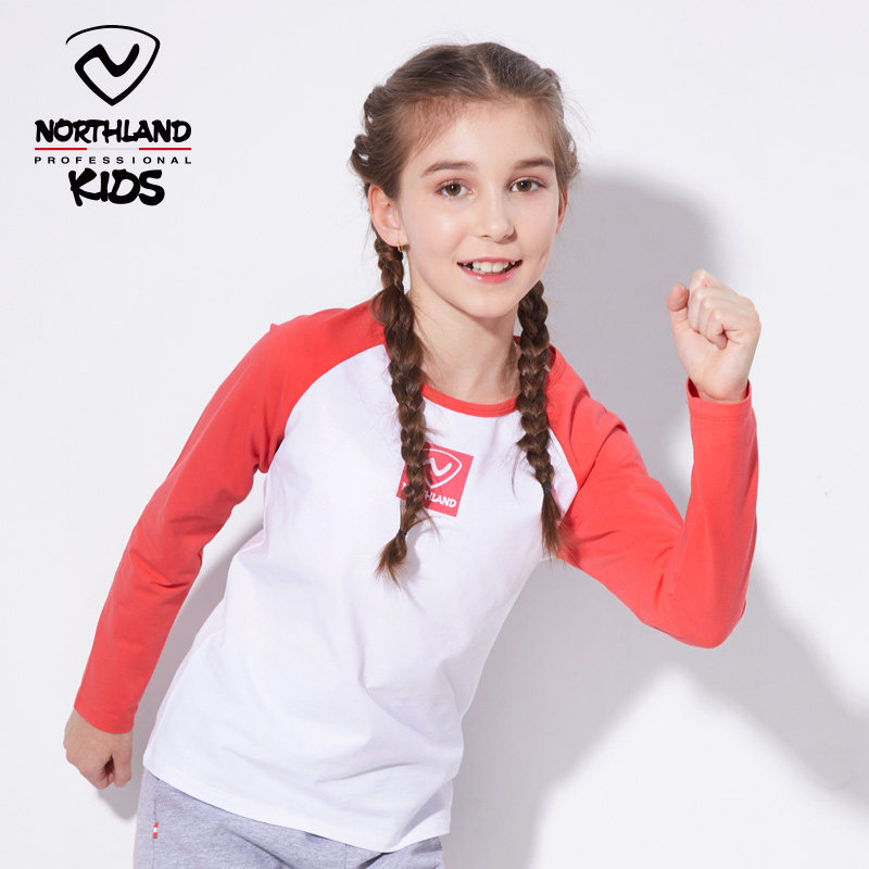 NORTHLAND 诺诗兰 中大童 春秋长袖T恤 天猫优惠券折后¥39包邮(¥119-80)男、女童120~170码3色可选