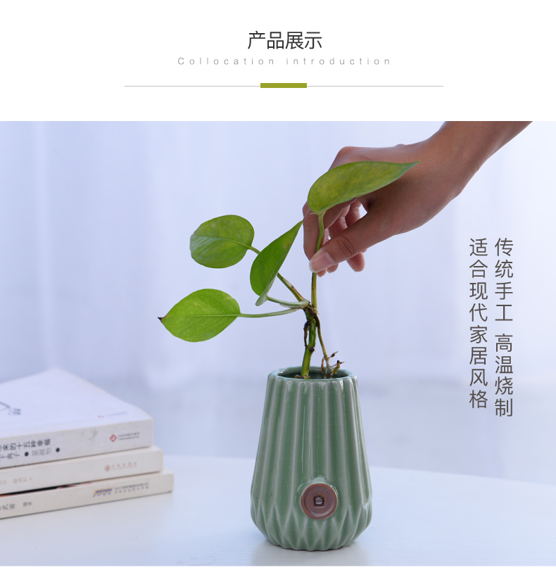 Water raise other elder brother up vase hydroponic copper grass flower POTS ceramic dried flowers all over the sky star flower tea desktop furnishing articles