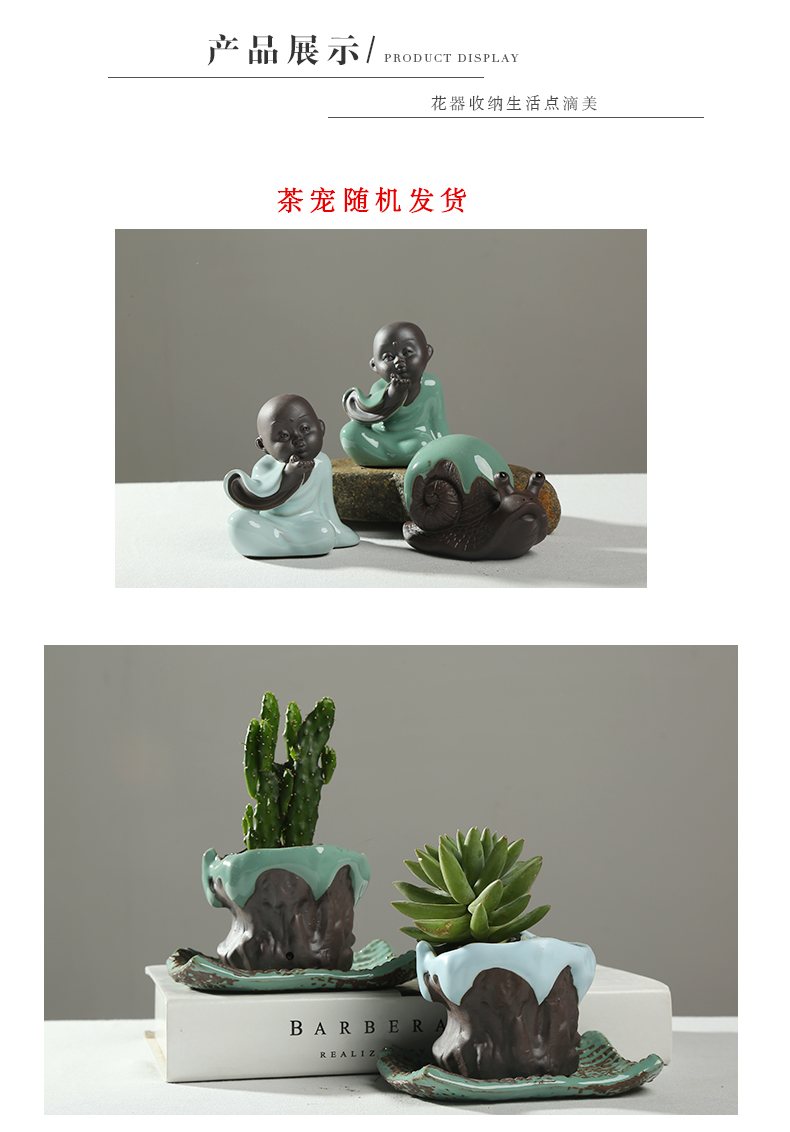 Ceramic flower POTS of meat meat the plants more European creative zen elder brother up with green plant furnishing articles more than other meat flowerpot vessels