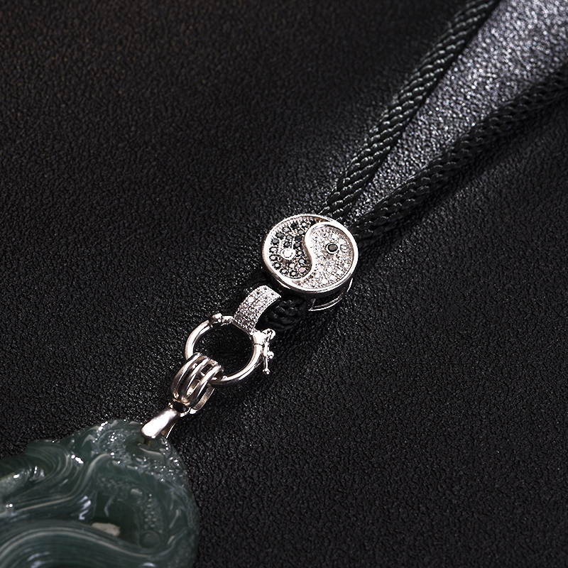 High-End Pendant Lanyard, Tai Chi Men's Style, Premium Jade Rope Necklace, Sweater Chain for Women, No-Tie Adjustable