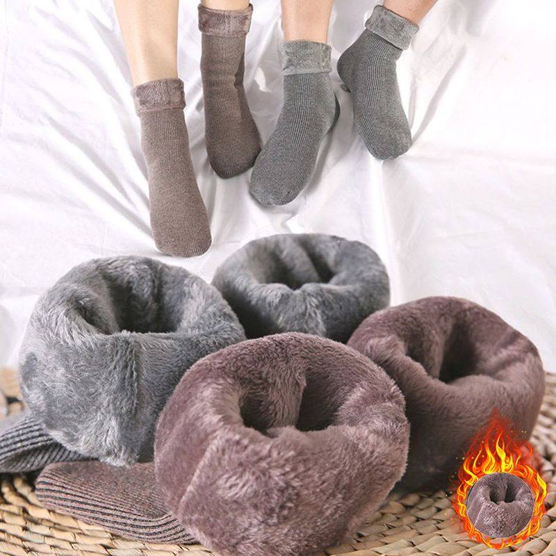 New socks men's winter ultra-thick snow socks adult floor socks Garnter thickened midcylinder woman warm winter old man-Taobao