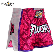 FLUORY FIRE base Muay THAI shorts Sanda fight Fighting training competition Children adult printed boxing pants 2019 New