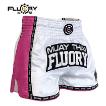 FLUORY FIRE BASE Rose MUAY THAI SHORTS Sanda FIGHT FIGHTING TRAINING COMPETITION CHILDREN adult BOXING pants 2019 NEW