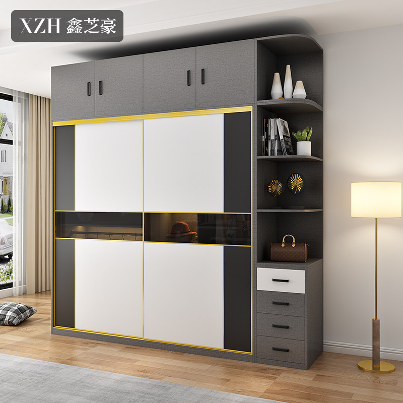 Wardrobe Modern Minima Home Bedroom Ramen Wardrobe Containing Lockers Sub assembly Small family Type of plate Nordic