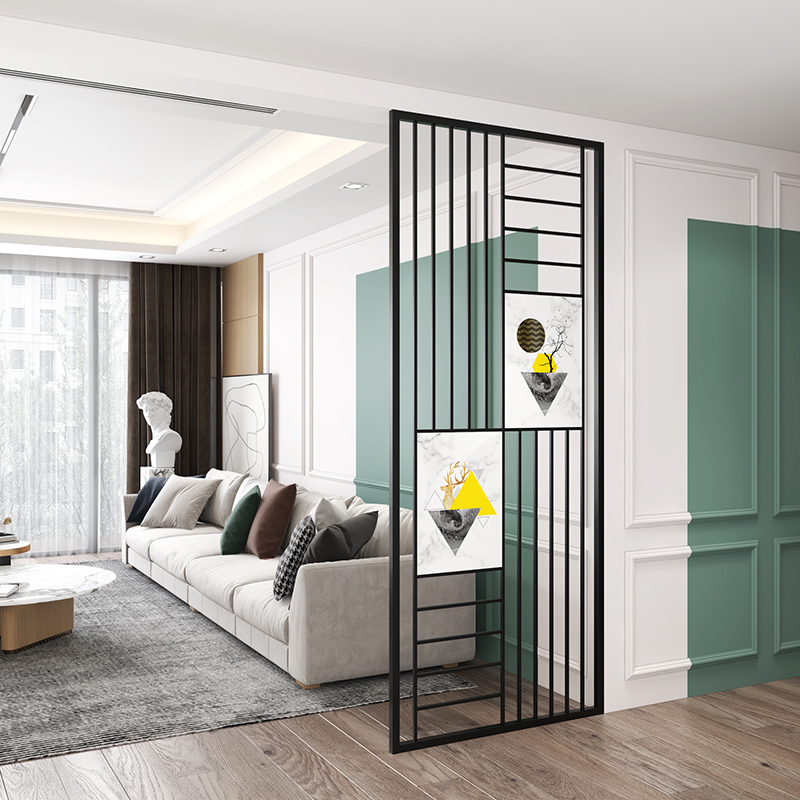 Nordic art light luxury screen design simple modern living room home introductory door gateway network red decorative partition