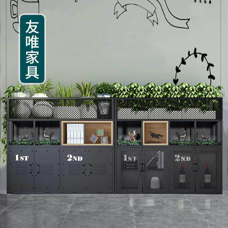 Iron Modern Indoor Settlement Frame Rectangular Flower Frame Cabinet Office File Cabinet