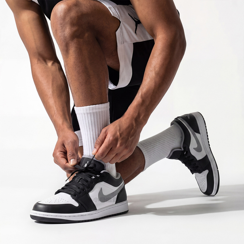 Nike Air Jordan 1 Aj1 Nike Shadow Gray Retro Casual Sneakers Basketball Shoes 553558-040