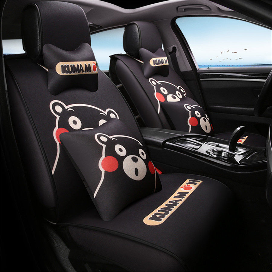Cartoon anime car seat cushion net red fashion cute all surrounded by four seasons universal fabric summer breathable seat cover