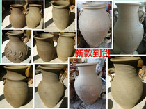 Handcrafted Coarse Clay Clay Pottery Jar Pottery Tan Flower Vase Flower Vase Flower Pot Red Pottery Black Clay Pottery Made Old Antique Unearthed