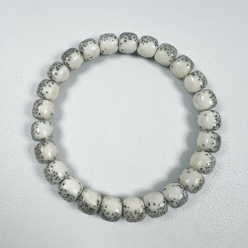 Green-Backed Pufferfish Stone Jade Bracelet with Large White Space, Natural Hainan High-Oil High-Density Green-Backed Pufferfish Bracelet for Men and Women