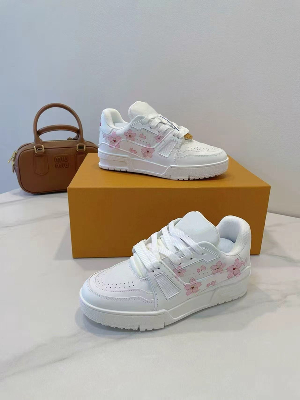 Love Andy Long Fashion Leather Sneakers Couple Sneakers Women's Casual Sneakers