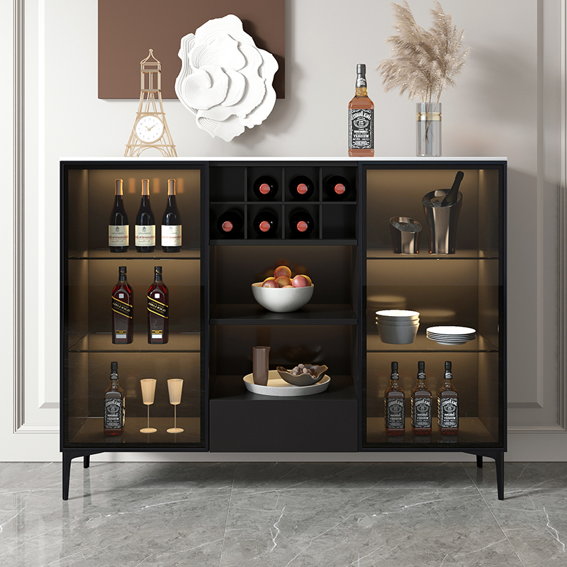 Light extravagant minimalist wine cabinet small minimalist modern dining cabinet home living room leaning against wall glass containing cabinet small display case