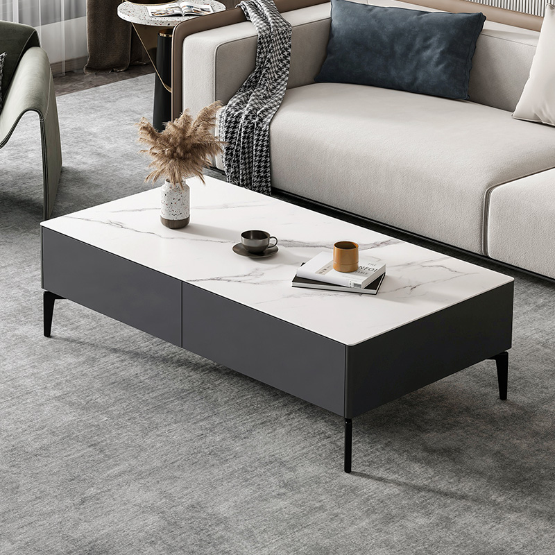 Rockboard tea table Living room Small family type home minimalist modern Nordic net red light extravagant minimalist and small tea table table