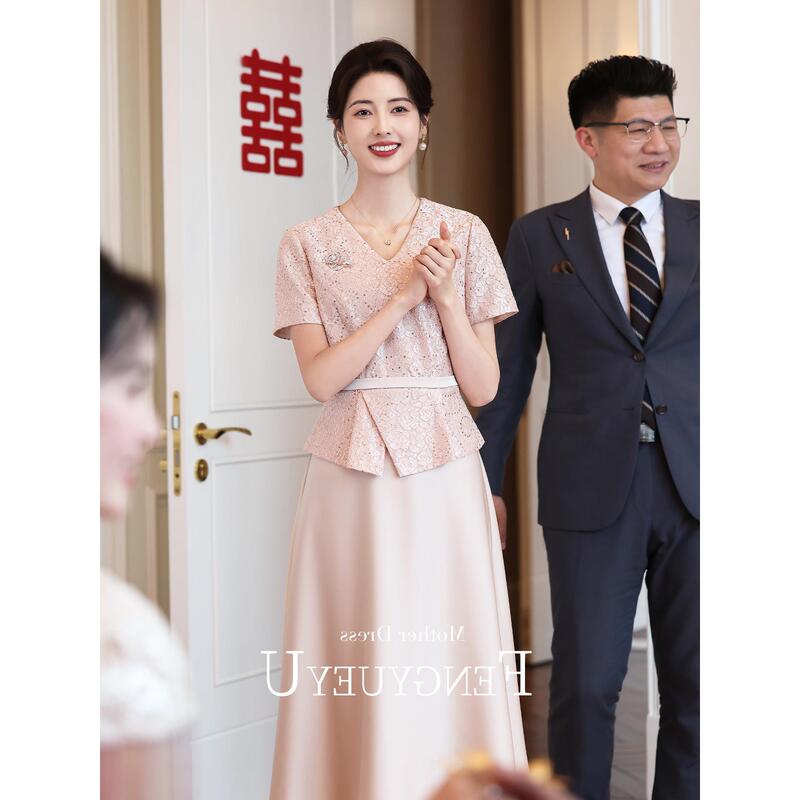Elegant Mother-Of-The-Bride Wedding Dress 2026 New Luxury High-End Slimming Dress Elegant Mother-Of-The-Bride Wedding Dress 2026 New Luxury High-End Slimming Dress