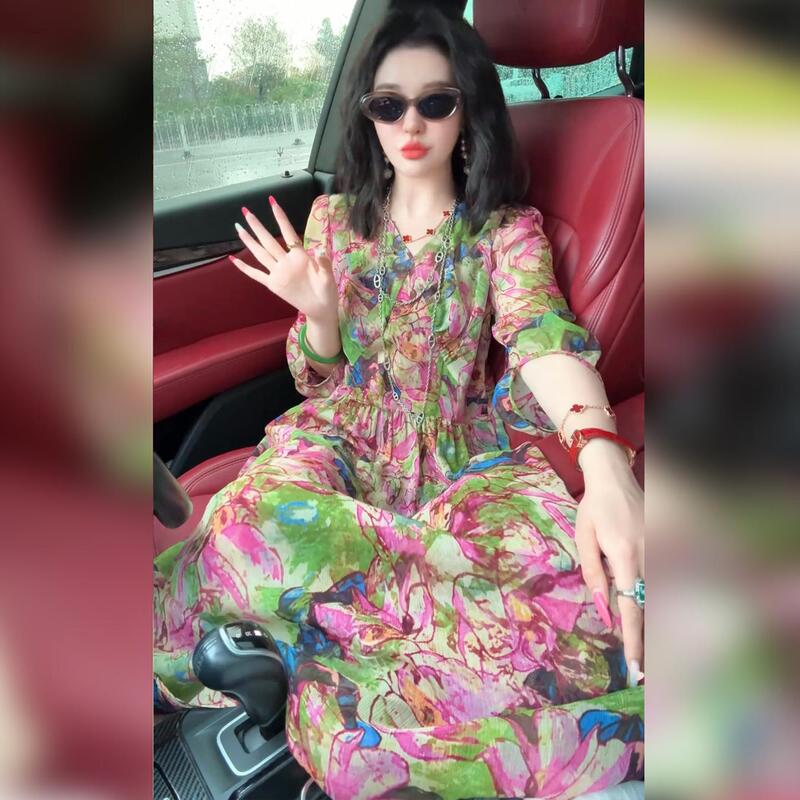 Clearance Bargain~ Boutique Discontinued French Style Silk Dress for Women, Summer Elegant and High-End Mulberry Silk Dress Clearance Bargain~ Boutique Discontinued French Style Silk Dress for Women, Summer Elegant and High-End Mulberry Silk Dress