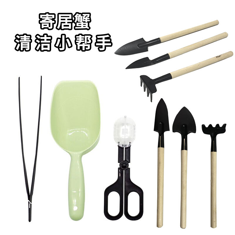 Hermit crab cleaning tool pet feeding box small helper small shovel small tweezers artifact crab