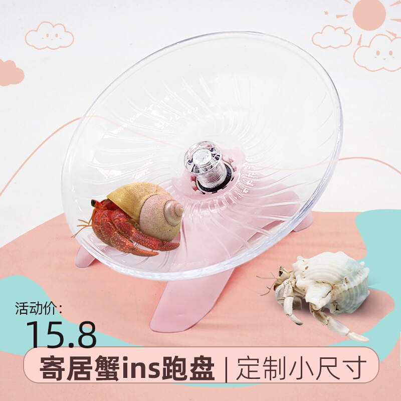 Hermit crab toy running plate slide custom small size ins style multi-color optional landscaping transparent cute pet toy