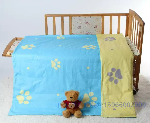 Mẫu giáo chăn ba mảnh cotton trẻ em bộ đồ giường cotton lõi tùy chỉnh phim hoạt hình nap bộ đồ giường gói