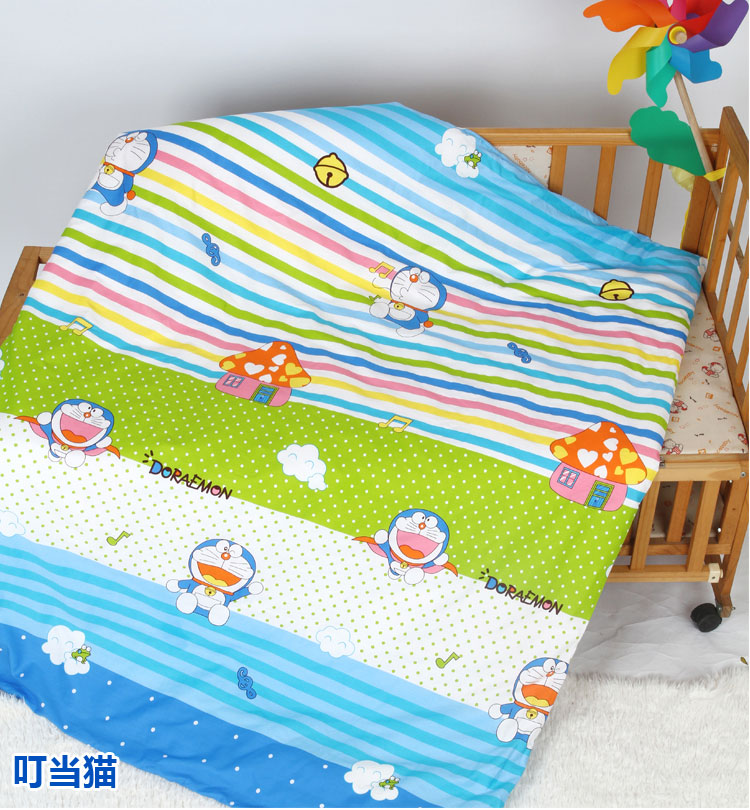 Mẫu giáo chăn ba mảnh cotton trẻ em bộ đồ giường cotton lõi tùy chỉnh phim hoạt hình nap bộ đồ giường gói