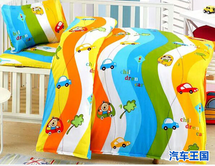 Mẫu giáo ba mảnh quilt cover quilt cover quilt cover gối bé Cotton bông twill có thể được mua trong một mảnh mền tuyết
