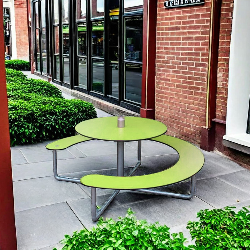 Dopamine Outdoor Table Leisure Outdoor One-Piece Table Open-Air Restaurant Cafe Park Bar One-Piece Table and Chair Combination