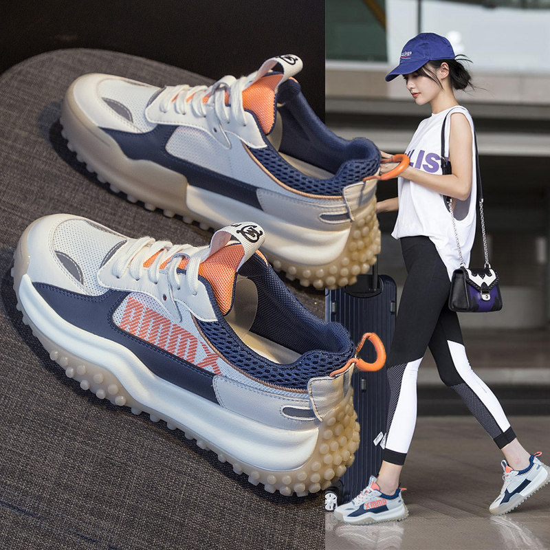 Mostarsea shows high and long legs~ mesh breathable dad shoes women's 2022 spring and autumn new casual sports shoes