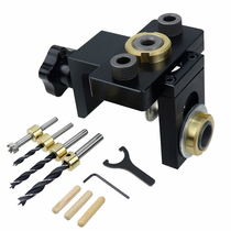 Woodworking three-in-one straight hole punch locator Round wood tenon locator Furniture punch connector Punch