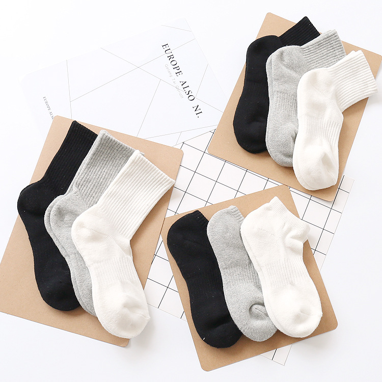 Three-double set of hair ring cotton free combination for men and women casual sports short socks