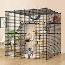 Cat Cage Home Villa Oversized Free Space Indoor Cat House Big Cat Cage Villa Kitty Cat Litter with toilet