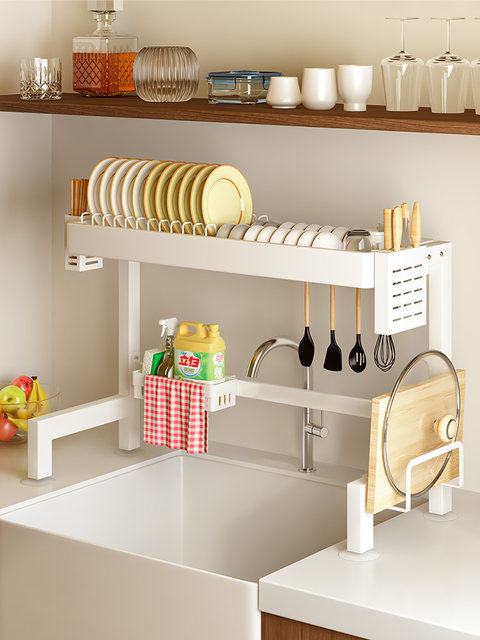 Kitchen sink storage rack countertop bowl and chopstick rack bowl and plate drain rack multi-functional pool storage rack