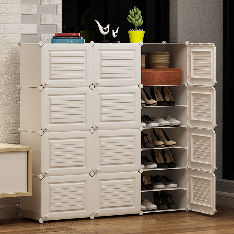 Shoe rack Easy doorway Home Good-looking Dust-Proof Containing Small Dorm Door Rear Leaning Against Wall Shoe Cabinet 2021 New